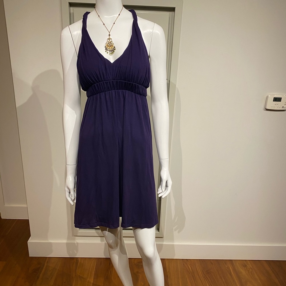 Blu Heaven casual dark purple flowy dress